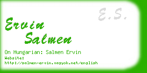 ervin salmen business card